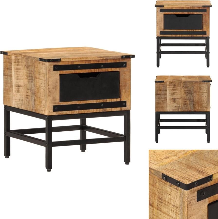 VidaXL Nachtkastje Nachtkastjes Wandkastje Wandtafeltje Nachtkastje 40x40x45 cm massief mangohout