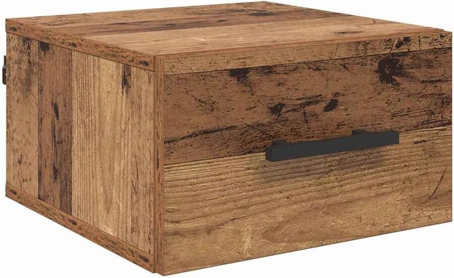 VidaXL Nachtkastje Oud hout 35 x 35 x 20 cm Bewerkt hout