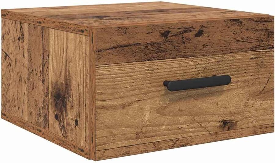 VidaXL Nachtkastje Oud hout 35 x 35 x 20 cm Bewerkt hout