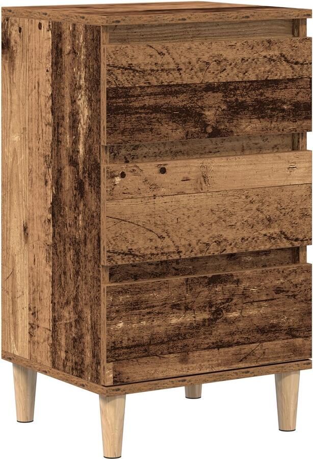 VidaXL Nachtkastje Oude Hout Gerecycled Hout Middelgroot Nachtkastje - Foto 2