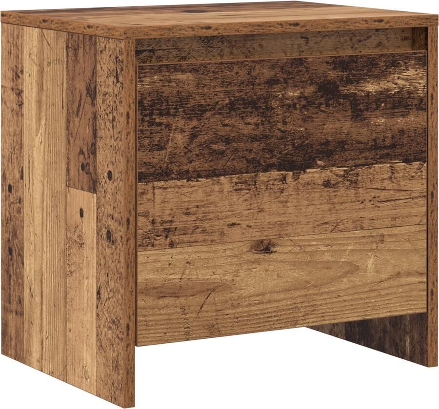 VidaXL Nachtkastje Oud hout 45 x 34 x 44.5 cm Bewerkt hout