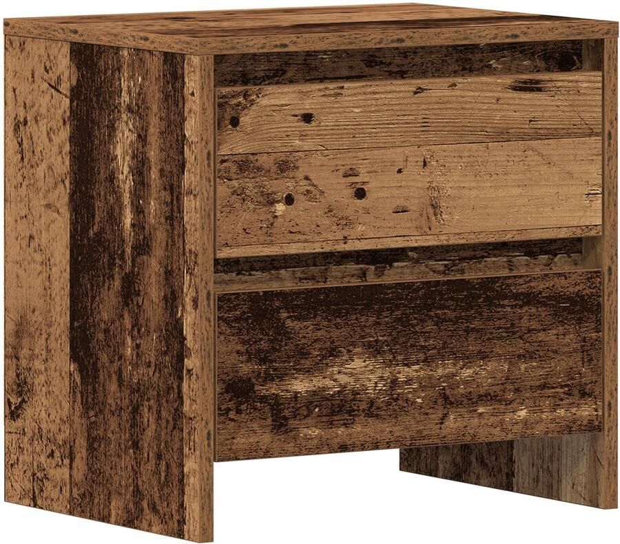 VidaXL Nachtkastje met lade Oud hout 45 x 34 x 44.5 cm Bewerkt hout