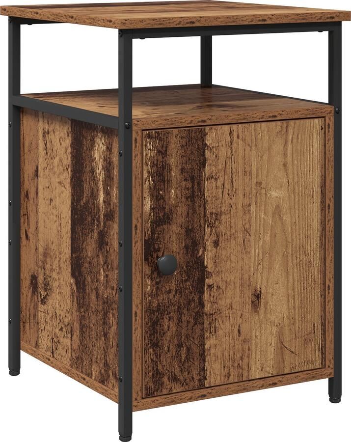 VidaXL Nachtkastje Oud hout Bewerkt hout