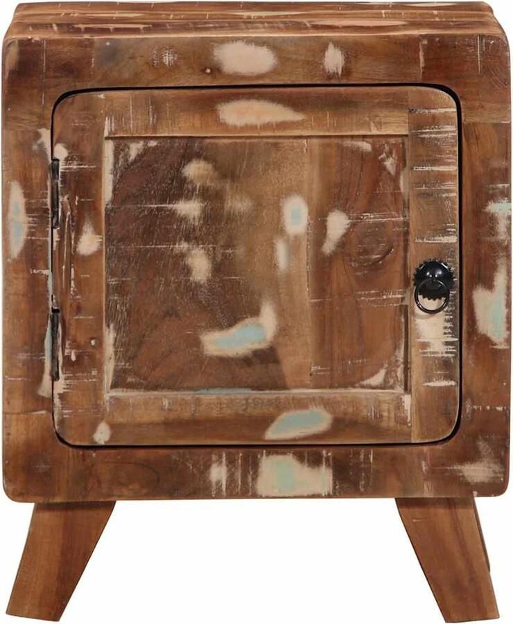 VidaXL Nachtkastje Set van 2 Massief Gerecycled Hout Nachtkastje Nachtkastjes Nachtkastje