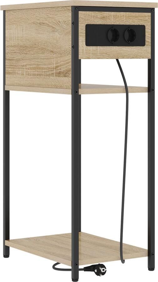 VidaXL Nachtkastje Sonoma eiken 28.1 x 40.9 x 75 cm Bewerkt hout