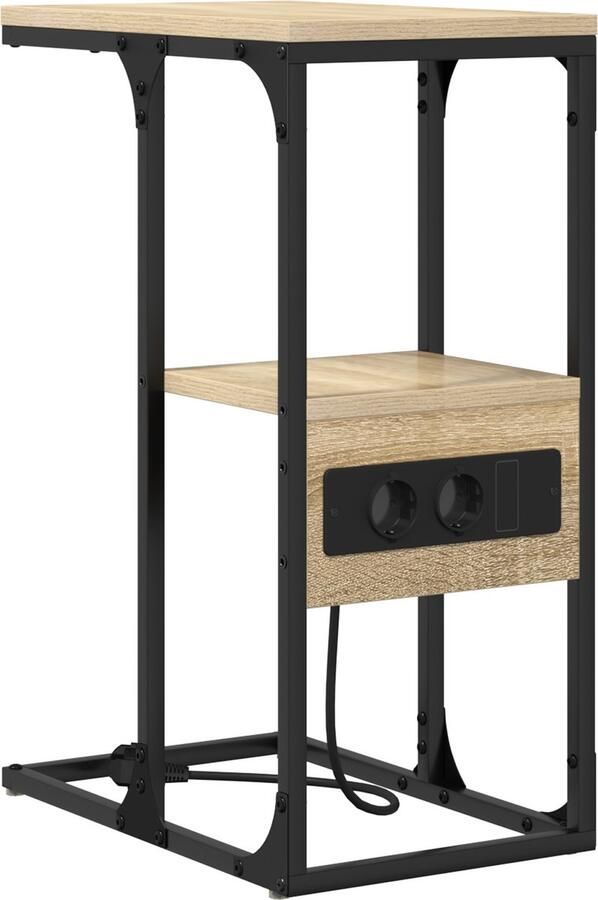 VidaXL Nachtkastje Sonoma eiken 41.5 x 26 x 60.5 cm Bewerkt hout