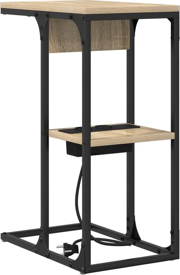 VidaXL Nachtkastje Sonoma eiken 41.5 x 26 x 60.5 cm Bewerkt hout