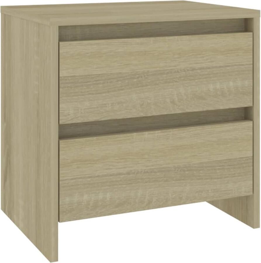 VidaXL Nachtkastje Sonoma Eiken 45x34 5x44 5 cm Nachtkastje Bedkastje Salontafel Houten Meubels Kamermeubilair Bruine Meubelen Sonomaeiken Vintage Style Minimalistische Meubels Compact Meubilair