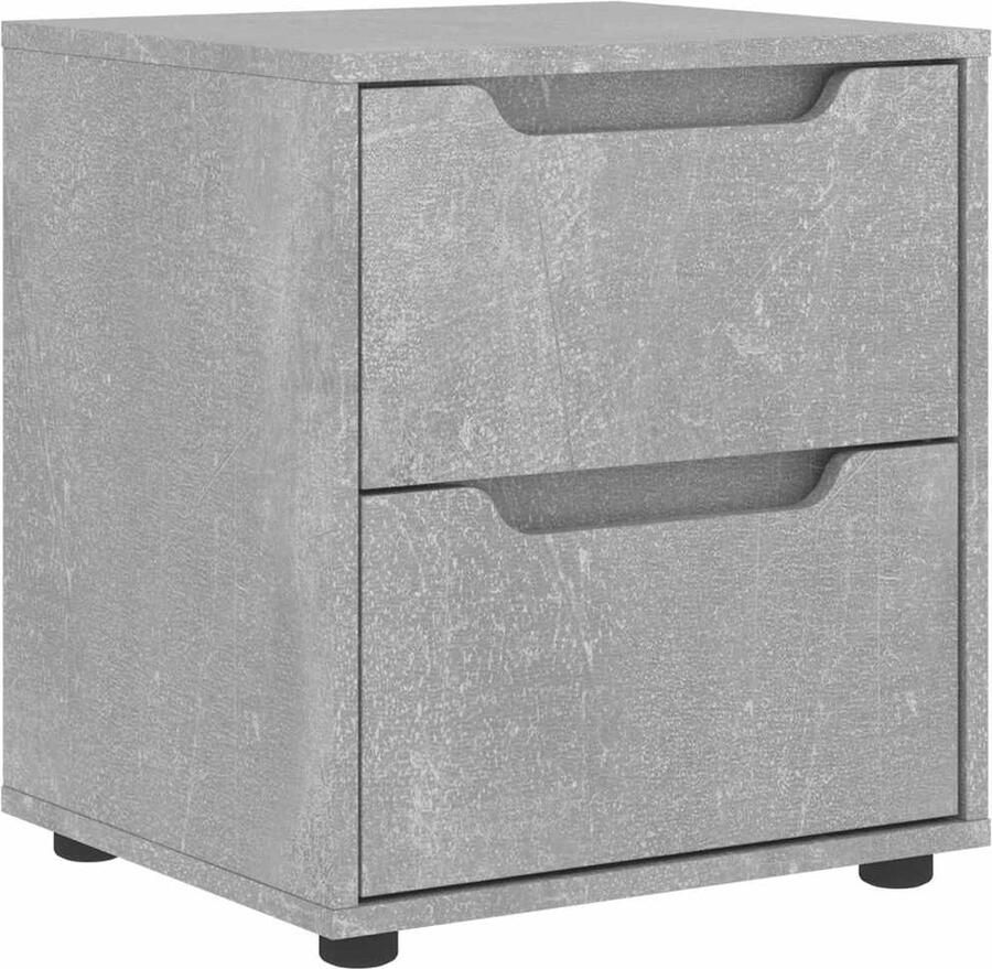 VidaXL Nachtkastje VISNES 45x40x50 cm spaanplaat betongrijs