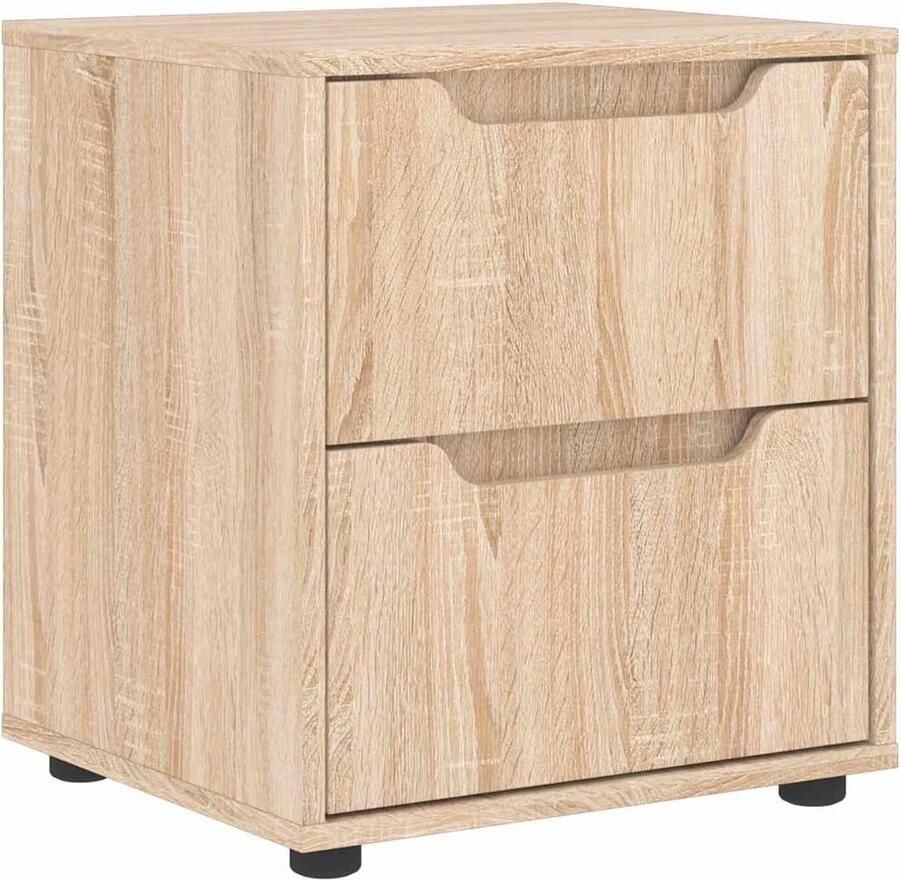 VidaXL Nachtkastje VISNES 45x40x50 cm spaanplaat sonoma eikenkleurig