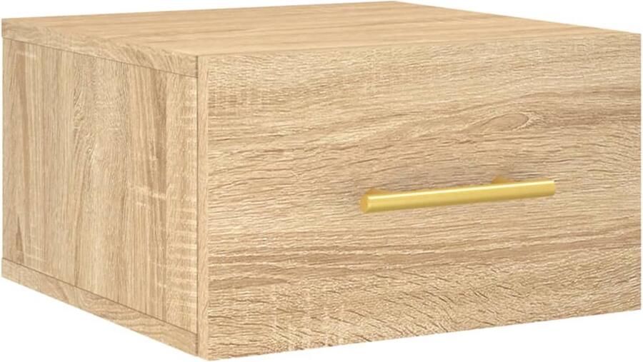 VidaXL -Nachtkastje-wandgemonteerd-35x35x20-cm-sonoma-eikenkleurig - Foto 2