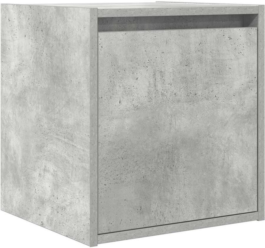 VidaXL Nachtkastje wandgemonteerd 38x34x40 cm betongrijs