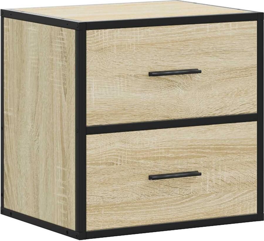 VidaXL Nachtkastje wandgemonteerd 40x31x39 5 cm sonoma eikenkleurig