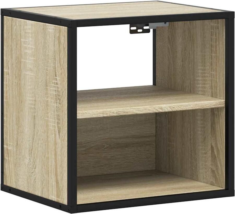 VidaXL Nachtkastje wandgemonteerd 40x31x39 5 cm sonoma eikenkleurig