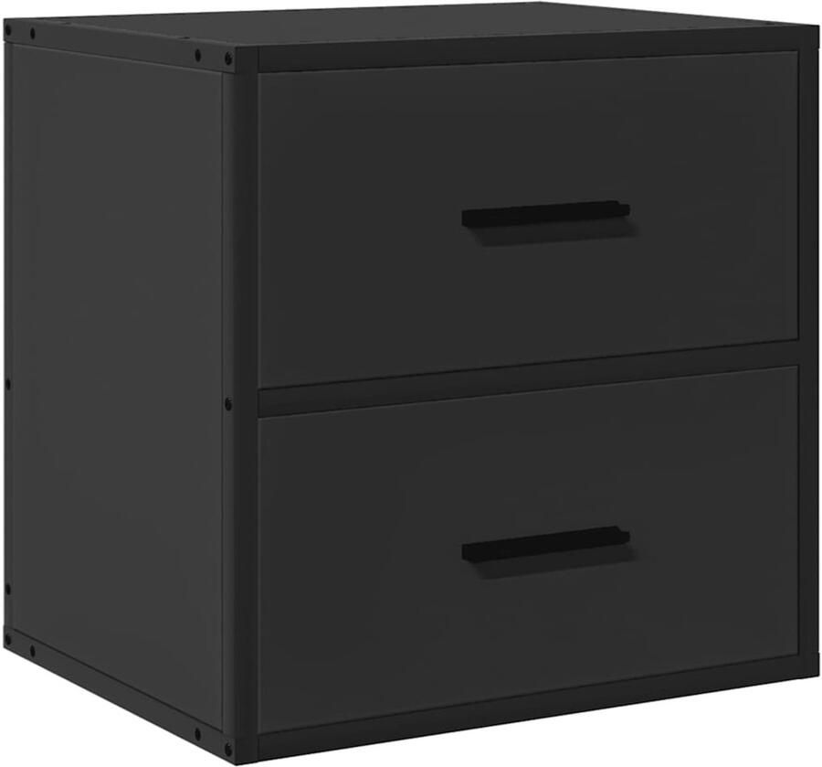 VidaXL Nachtkastje wandgemonteerd 40x31x39 5 cm zwart