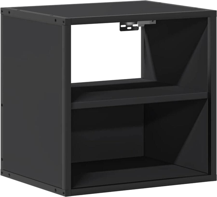VidaXL Nachtkastje wandgemonteerd 40x31x39 5 cm zwart