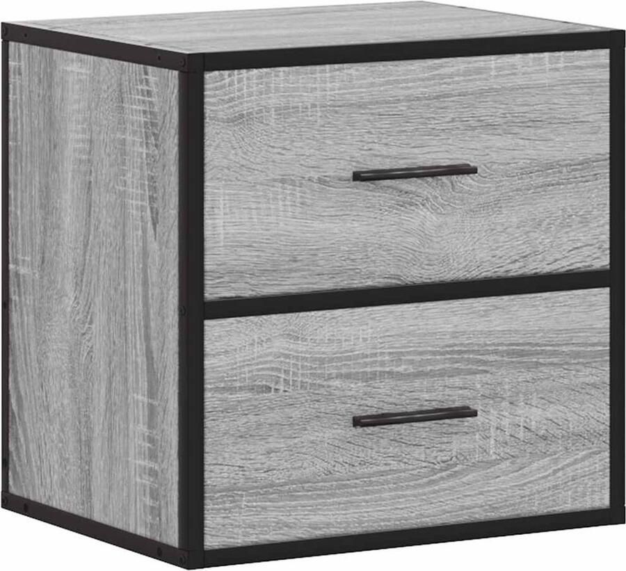 VidaXL Nachtkastje Grijs Sonoma Eiken 40x31x39 5 cm Wandgemonteerde Nachtkastje Wandgemonteerde Nachtkastjes Nachtkastje Nachtkastjes
