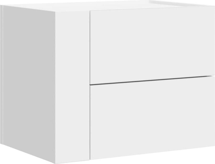 VidaXL Nachtkastje wandgemonteerd 45x30x35 cm wit