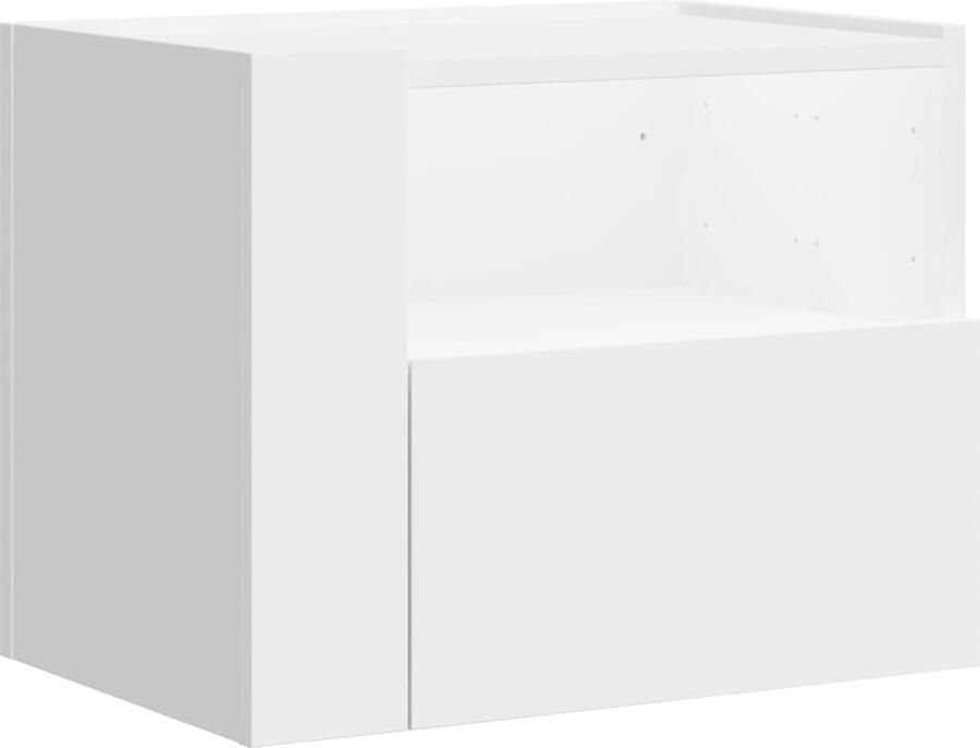 VidaXL Nachtkastje wandgemonteerd 45x30x35 cm wit