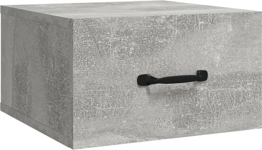 VidaXL Nachtkastje Wandgemonteerd Betongrijs 35x35x20 cm Wandkast Nachtkastje Betonlook Grijs Meubilair Minimalistisch Kastje Badkamermeubels Slaapkamersdecoratie Opbergoplossing