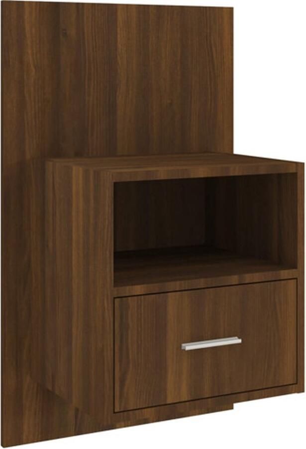 VidaXL -Nachtkastje-wandgemonteerd-bruin-eikenkleurig - Foto 8