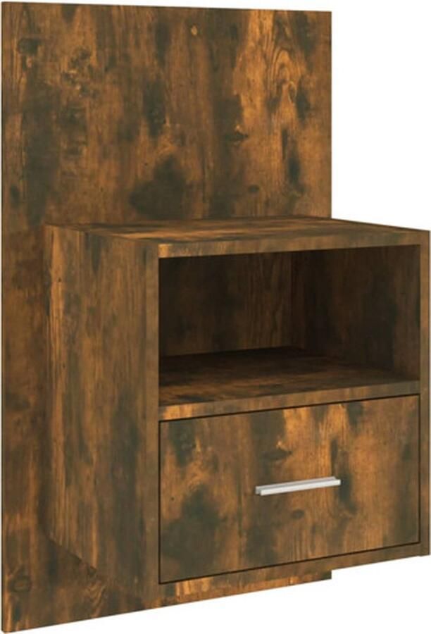 VidaXL -Nachtkastje-wandgemonteerd-gerookt-eikenkleurig