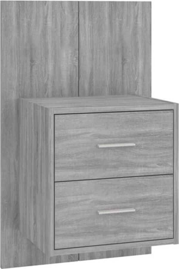 VidaXL -Nachtkastje-wandgemonteerd-grijs-sonoma-eikenkleurig - Foto 10