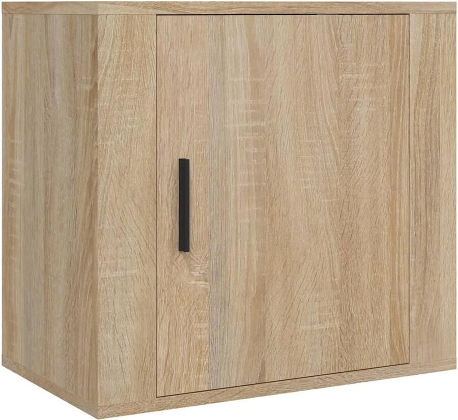 VidaXL Nachtkastje Wandgemonteerd Sonoma Eiken Nachtkastje Wandmontage Nachtlampje Slaapkamerdecoratie Houten Kast Sonomaneiken