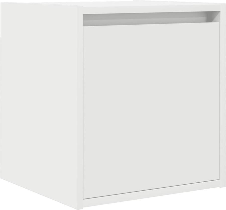 VidaXL Nachtkastje wandmontage 38x34x40 cm wit