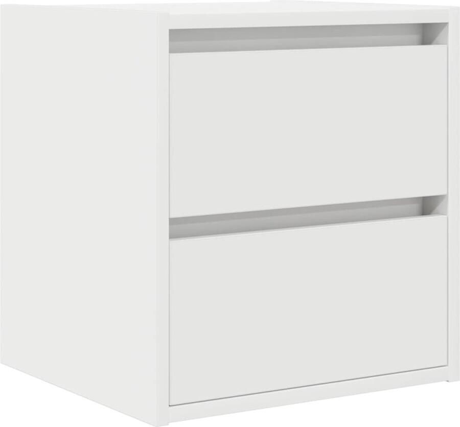 VidaXL Nachtkastje wandmontage 38x34x40 cm wit