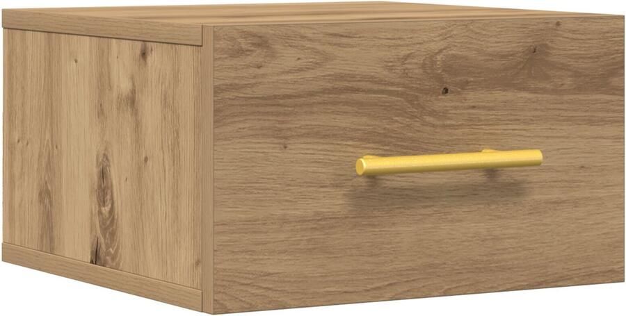VidaXL Wandgemonteerde nachtkast Artisan eiken Hout Klein Opslagkast