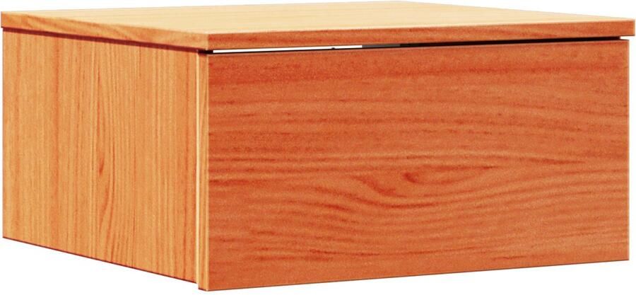 VidaXL Wandgemonteerd nachtkastje met lade Wasbruin 37 x 35 x 18.5 cm