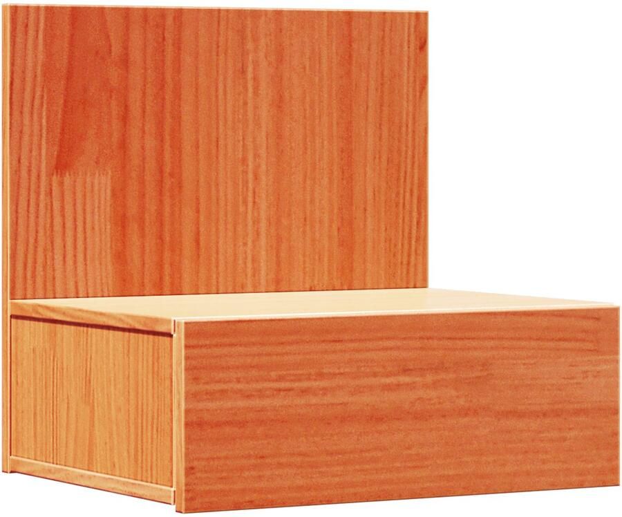 VidaXL Wandgemonteerd nachtkastje met lade Wasbruin 42 x 32.5 x 40 cm