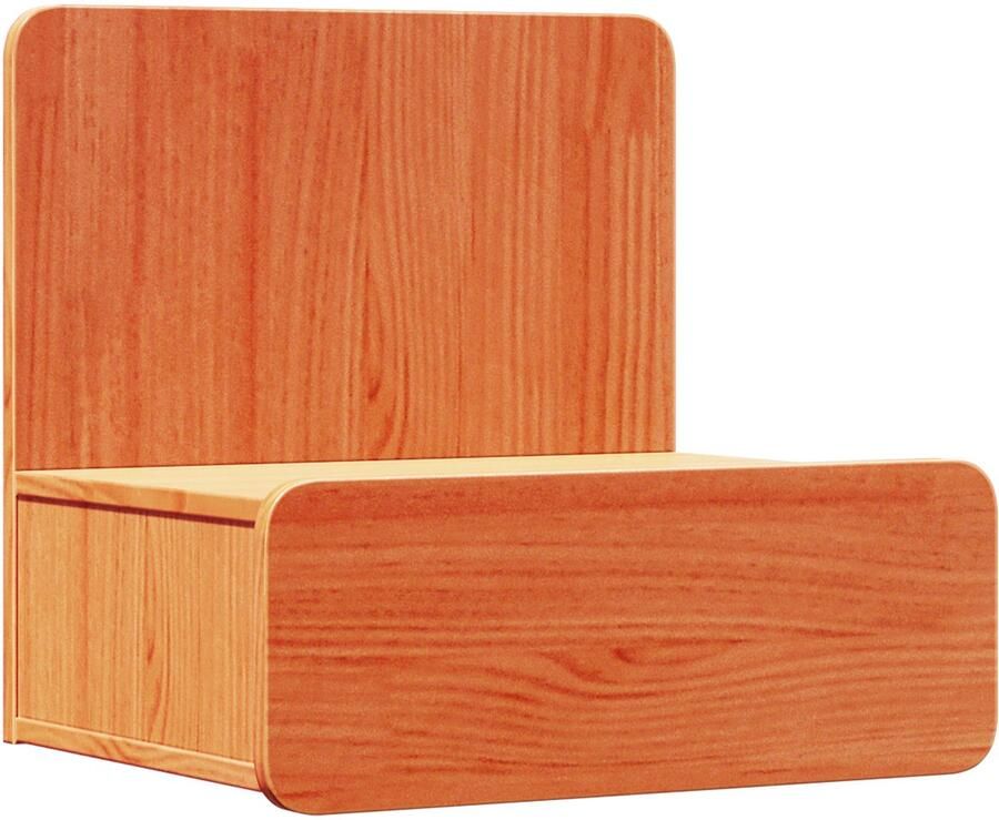 VidaXL Wandgemonteerd nachtkastje met lade Wasbruin 44 x 32.5 x 40 cm