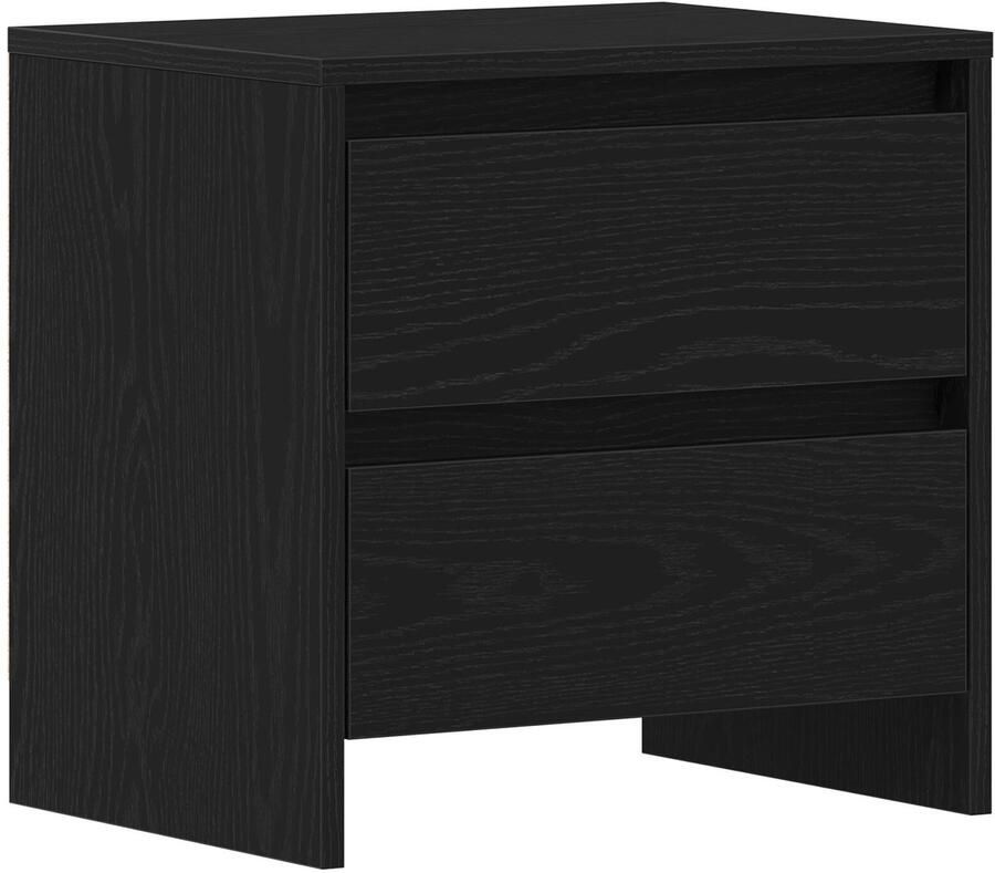 VidaXL Nachtkastje met lade Zwart eiken 45 x 34 x 44.5 cm Bewerkt hout