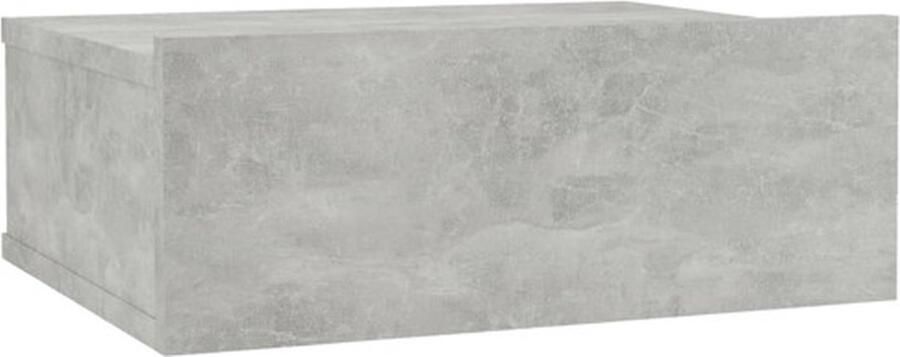 VidaXL -Nachtkastje-zwevend-40x30x15-cm-bewerkt-hout-betongrijs - Foto 2
