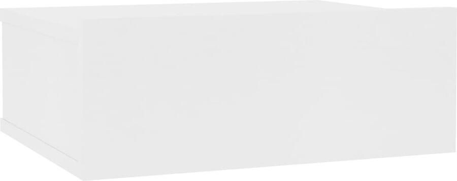 VidaXL -Nachtkastje-zwevend-40x30x15-cm-bewerkt-hout-wit - Foto 3