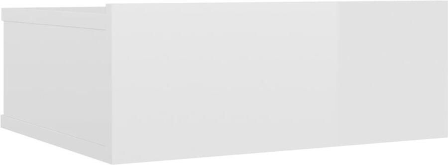 VidaXL Nachtkastje Zwevend Hoogglans Wit 40x30x15 cm Zwevend Nachtkastje Nachtlampje Badkamer Accessoires Woonkamer Meubilair Slaapkamer Meubelen Compact Meubel Houten Kast