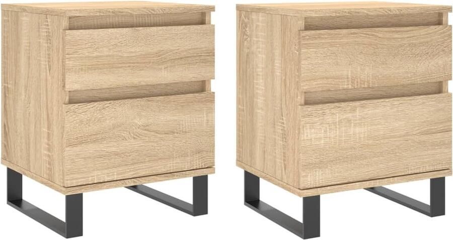 VidaXL -Nachtkastjes-2-st-40x35x50-cm-sonoma-eikenkleurig - Foto 6