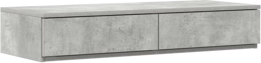 VidaXL Bedlades Betongrijs 90 x 36 5 x 16 5 cm Gemaakt van Samengesteld Hout