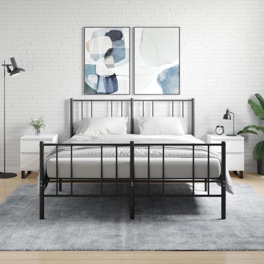 VidaXL Nachtkastjes Hoogglans Wit Set van 2 Nachtkast Kastje Slaapkamermeubel Houten Meubel Witte Meubel Modern Meubel Minimalistisch Meubel Opslagoplossing Woonaccessoires - Foto 2