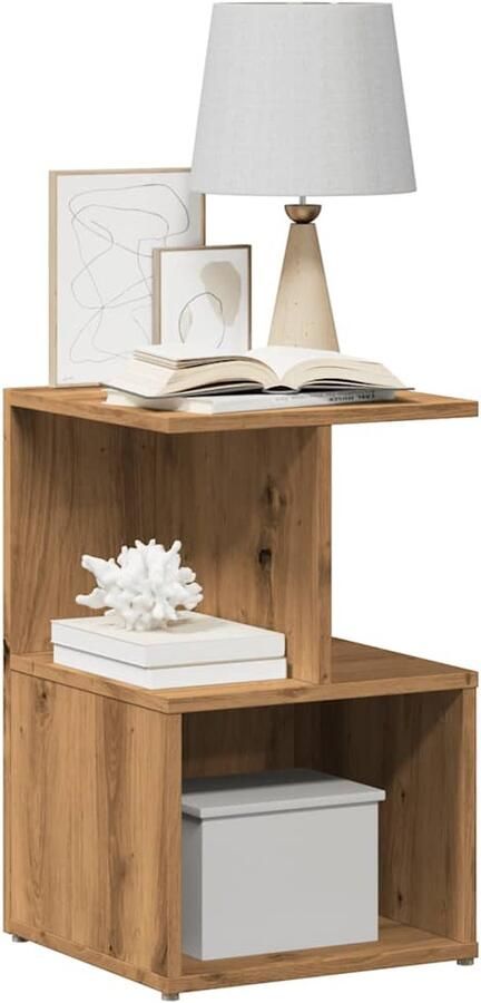 VidaXL Nachtkastjes Set van 2 35x35x55 cm Eikenkleur Nachtkastje Nachtkastjes Bijzettafel Wandkastje