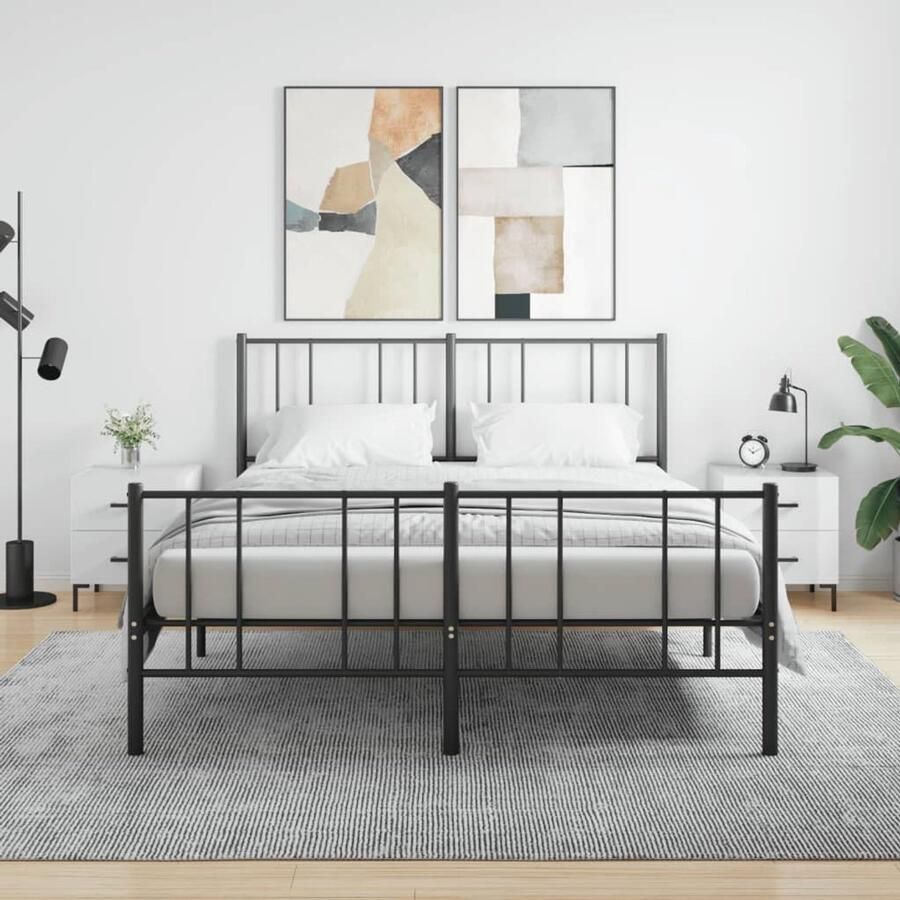 VidaXL Nachtkastjes Set van 2 Hoogglans Wit Nachtkastje Kast Slaapkamerinrichting Houten Meubels Witte Meubelen