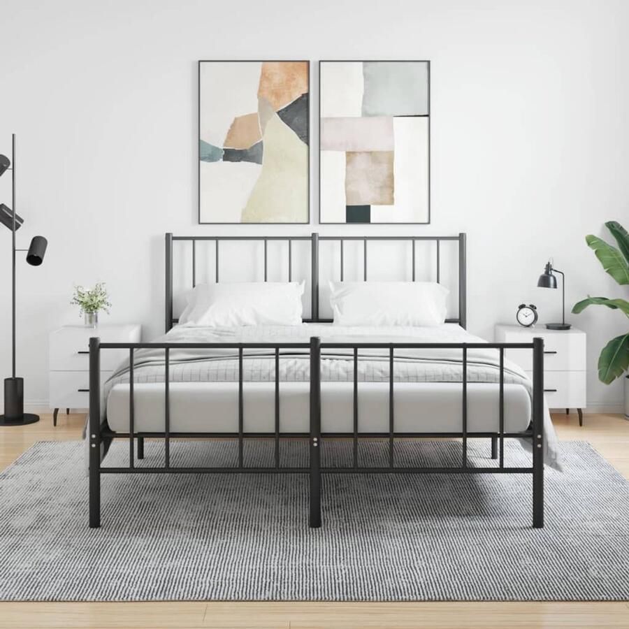 VidaXL Nachtkastjes Set van 2 Hoogglans Wit Nachtkastjes Kast Bijzettafels Slaapkamer Meubels Modern Design