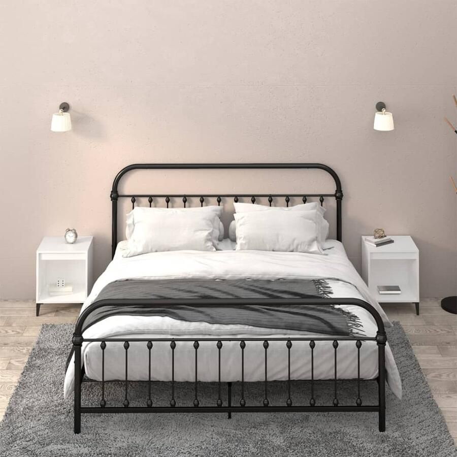 VidaXL Nachtkastjes Set van 2 Wit 40x35x50 cm Nachtkastje Bedkast Houten Nachtkastje Slaapkamerserie Nachtlampje Kamerdecoratie Sidetable Livingroom Furniture - Foto 2