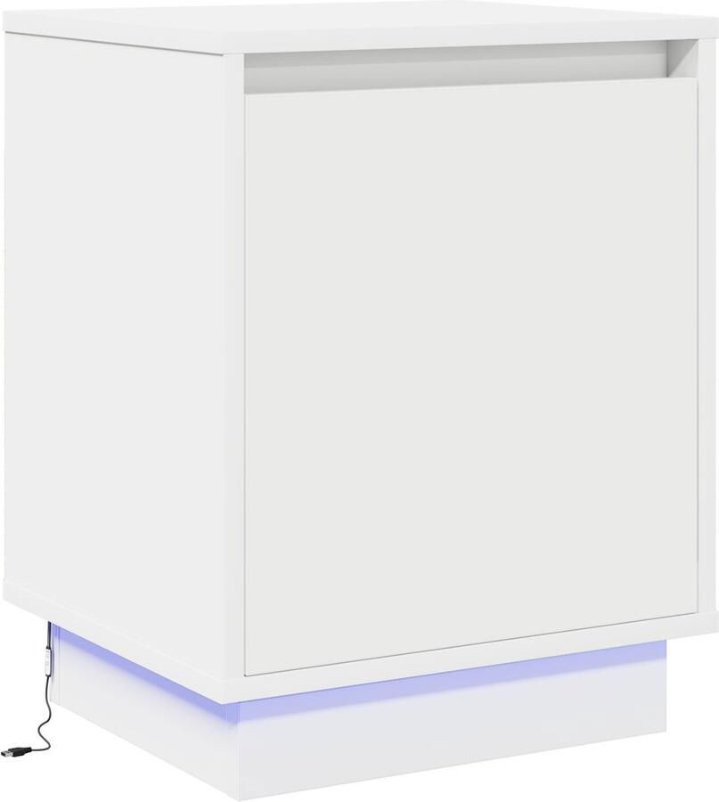 VidaXL Nachtkastjes Wit Gelamineerd hout 39 x 34.5 x 50 cm Modern