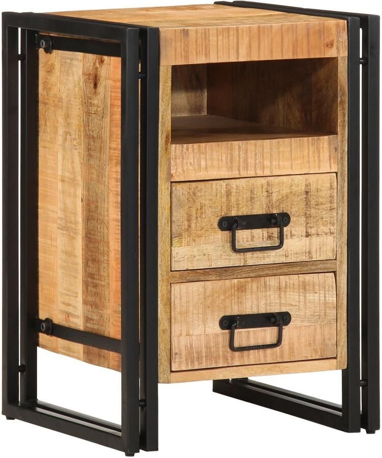 VidaXL Nachtkastje met lade Bruin 40 x 40 x 59 cm massief mangohout