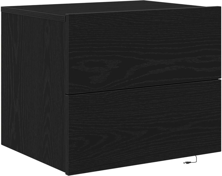 VidaXL Wandkastje voor Bed Zwart eiken 50 x 39 x 41 cm Bewerkt hout - Foto 2