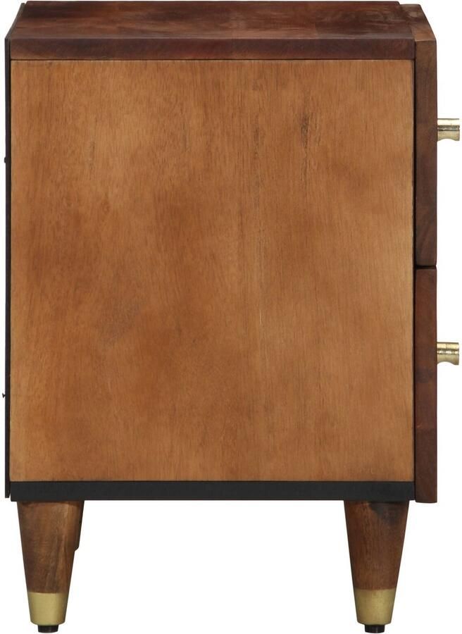 VidaXL Nachtkast Honingbruin Massief sheeshamhout 40 x 33 x 46 cm