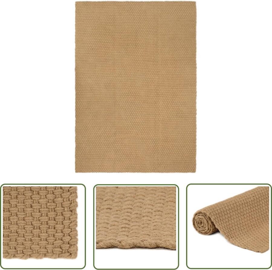 The Living Store Jute tapijt 120 x 180 cm Natuurlijk jutetint 2x2 breipatroon 2.200 g mÂ² Jute Tapijt Natuurtapijt Vloerkleed Bruin Ronde Vloerkleed Living Room Decoratie